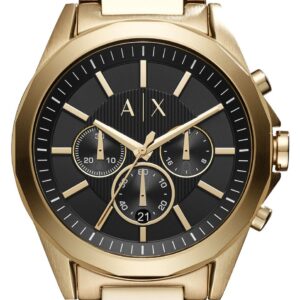 Armani Exchange AX2611 Men's Black Chronograph Dial Gold Watch