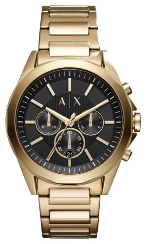 Armani Exchange AX2611 Men's Black Chronograph Dial Gold Watch