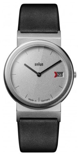 Braun AW50 Classic 1989 Tribute Design Black Leather Strap Watch