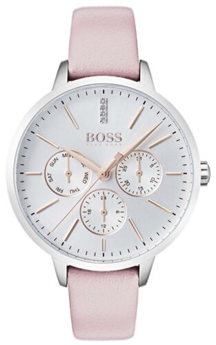 BOSS 1502419 Silver Dial Day & Date Sub Dial Crystal Set Watch