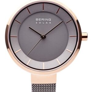 Bering 14631-369 Women's Solar Rose Gold Case, Stainless Watch