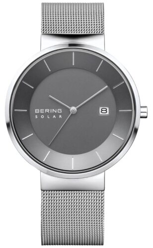 Bering 14639-309 Men's Solar, Silver Case, Stainless Watch