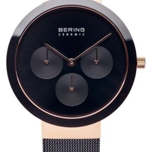 Bering 35036-166 Ceramic Polished Rose Gold Mesh Strap Watch