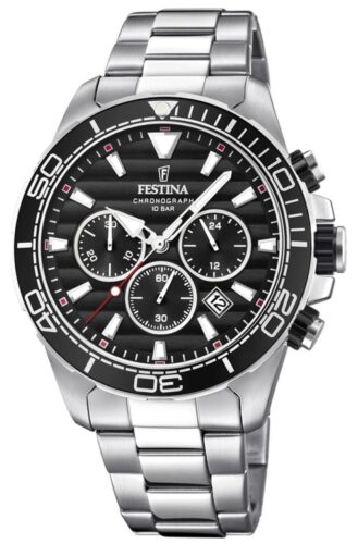 Festina F20361/4 Men's Stainless Steel Chronograph Black Watch