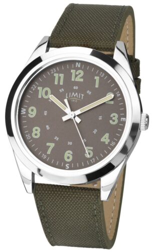 Limit 5951 Men's Military Style |Khaki Green Strap Watch