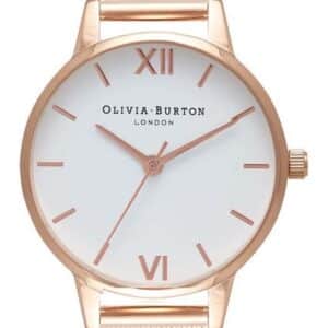 Olivia Burton OB16MDW01 Women's Rose Gold Mesh Bracelet Watch