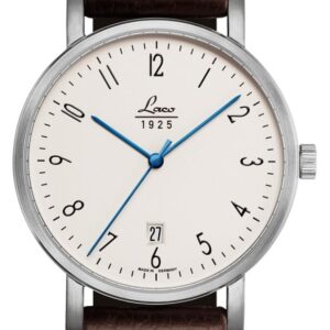 Laco 861860 Plauen 40 Handwinding (40mm) White Dial / Brown Watch