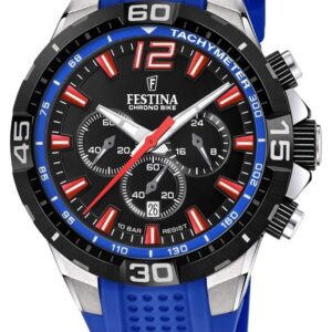 Festina F20523/1 Chrono Bike 2020 Black Dial Blue Strap Watch