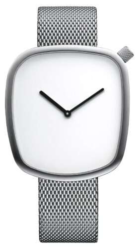 Bering 18040-004 ClassicPebble Brushed Silver Square Watch