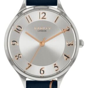 Radley RY2965 Saxon Road Navy Leather Strap Silver Dial Watch