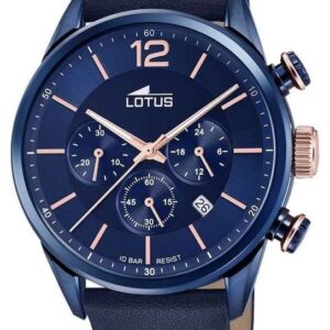 Lotus L18681/2 Men's Blue Leather Strap Blue Chronograph Watch