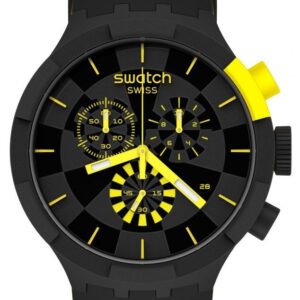 Swatch SB02B403 CHECKPOINT YELLOW Big Bold Chrono Black/ Watch