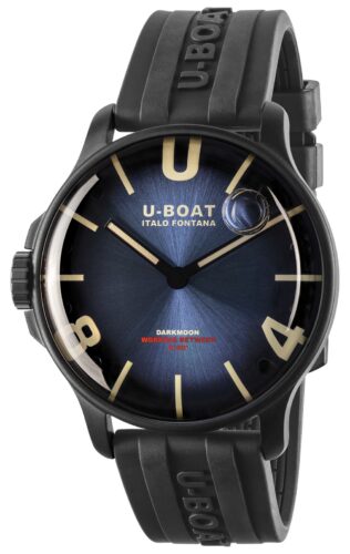 U-Boat 8700/D Darkmoon PVD (44mm) Imperial Blue Soleil Dial Watch