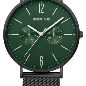 Bering 14240-128 Classic Men's Mat Black Black Mesh Watch