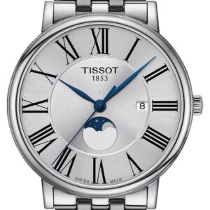 Tissot T1224231103300 Men's Carson Moon Phase Silver Dial Watch