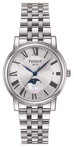 Tissot T1222231103300 Women's Carson Moon Phase Silver Watch