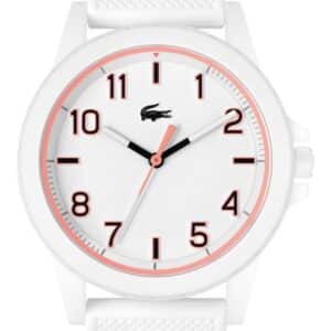 Lacoste 2020143 Rider White and Pink Silicone Strap Watch