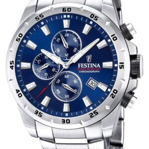 Festina F20463/2 Chronograph Blue Dial Stainless Steel Strap Watch