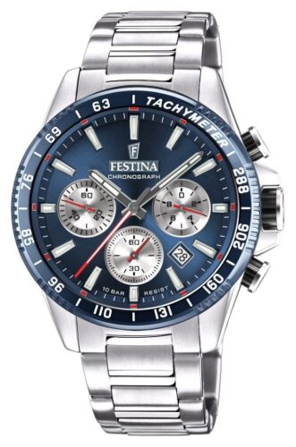 Festina F20560/2 Chronograph Blue Dial Stainless Steel Watch