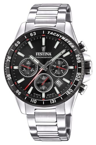 Festina F20560/6 Chronograph Black Dial Stainless Steel Watch