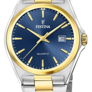 Festina F20554/4 Men's Blue Dial Two Tone Bracelet Watch