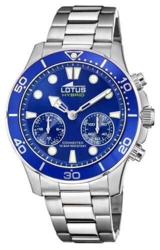 Lotus L18800/1 Men's Blue Connected Stainless Steel Bracelet Watch