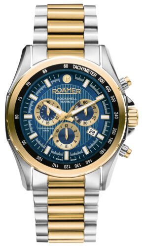 Roamer 220837 48 45 20 Rockshell Mark III Chrono Blue Dial Watch