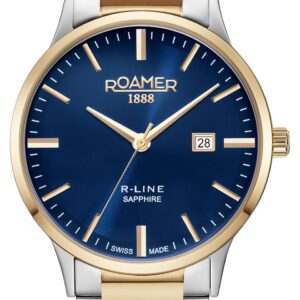 Roamer 718833 48 45 70 R-Line Classic Blue Dial Gold Bi- Watch