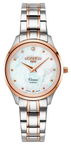 Roamer 601857 49 89 20 Venus White MOP Diamond Dial Rose Watch