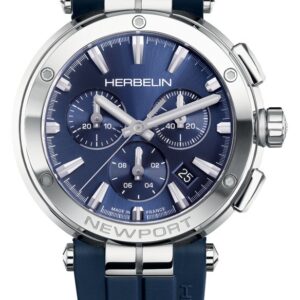 Herbelin 37658AP15CB Newport Chronograph (40.5mm) Blue Dial Watch