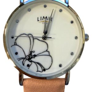 Limit 60133.73 Flower Detail White Dial / Pink Leather Watch