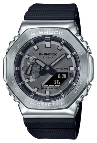 Casio GM-2100-1AER G-Shock Stainless Steel Case Resin Strap Watch