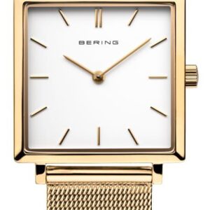 Bering 18226-334 Classic White Dial Gold Milanese Strap Watch