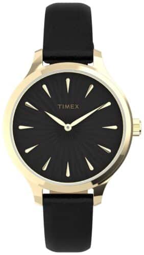 Timex TW2V06600 Peyton Gold-tone Case And Black Strap With Watch