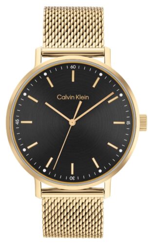 Calvin Klein 25200049 Men's Black Dial Gold Stainless Watch