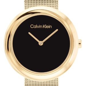 Calvin Klein 25200012 Women's Black Dial Gold Stainless Watch