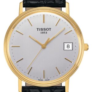 Tissot T71340131 Goldrun Hesalite 18K Gold Silver Toned Dial Watch