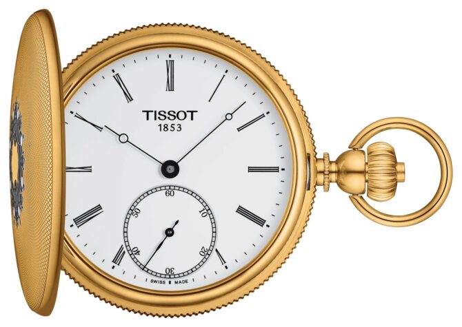 Tissot T8674053901300 Savonnette Mechanical Yellow Gold Tone Watch