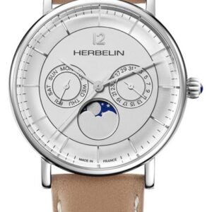 Herbelin 12747AP12 Men's Inspiration Silver Moonphase Dial Watch