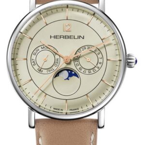 Herbelin 12747AP17TR Men's Inspiration Champagne Moonphase Watch