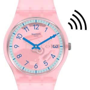 Swatch SVHP100-5300 PINK PAY! Unisex Pink Semi-Transparent Watch