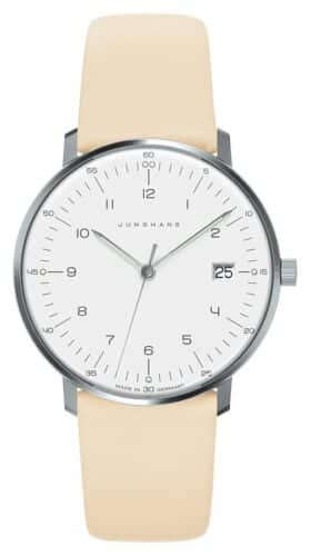 Junghans 47/4252.02 Max Bill Damen Cream Calf-Skin Strap Watch