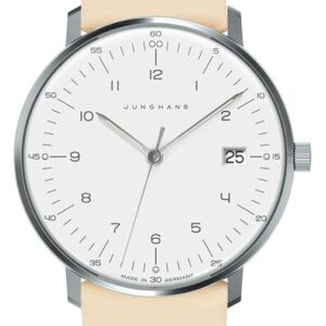 Junghans 47/4252.02 Max Bill Damen Cream Calf-Skin Strap Watch