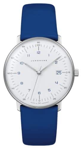 Junghans 47/4540.02 Max Bill Damen Quartz Blue Leather Watch