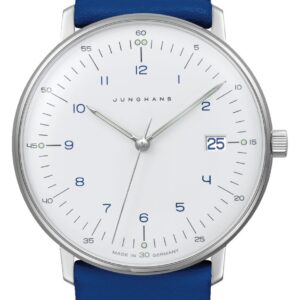 Junghans 47/4540.02 Max Bill Damen Quartz Blue Leather Watch