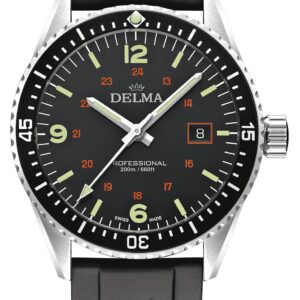 Delma 41501.708.6.034 Cayman Field Quartz Black Dial Watch