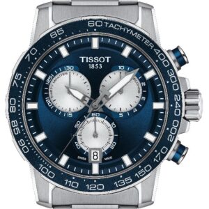 Tissot T1256171104100 Super Sport Blue Chronograph Stainless Watch