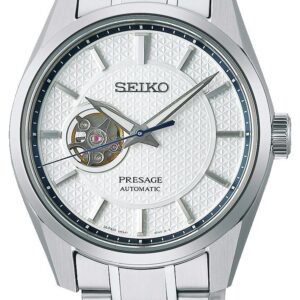 Seiko SPB309J1 Presage Sharp Edged Series White And Blue Watch