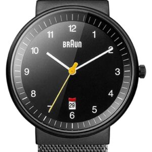 Braun BN0032BKBKMHG Men's BN0032 Classic Black Plated Watch