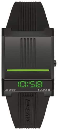 Bulova 98C141 Archive Series Computron D-Cave Green LED / Watch